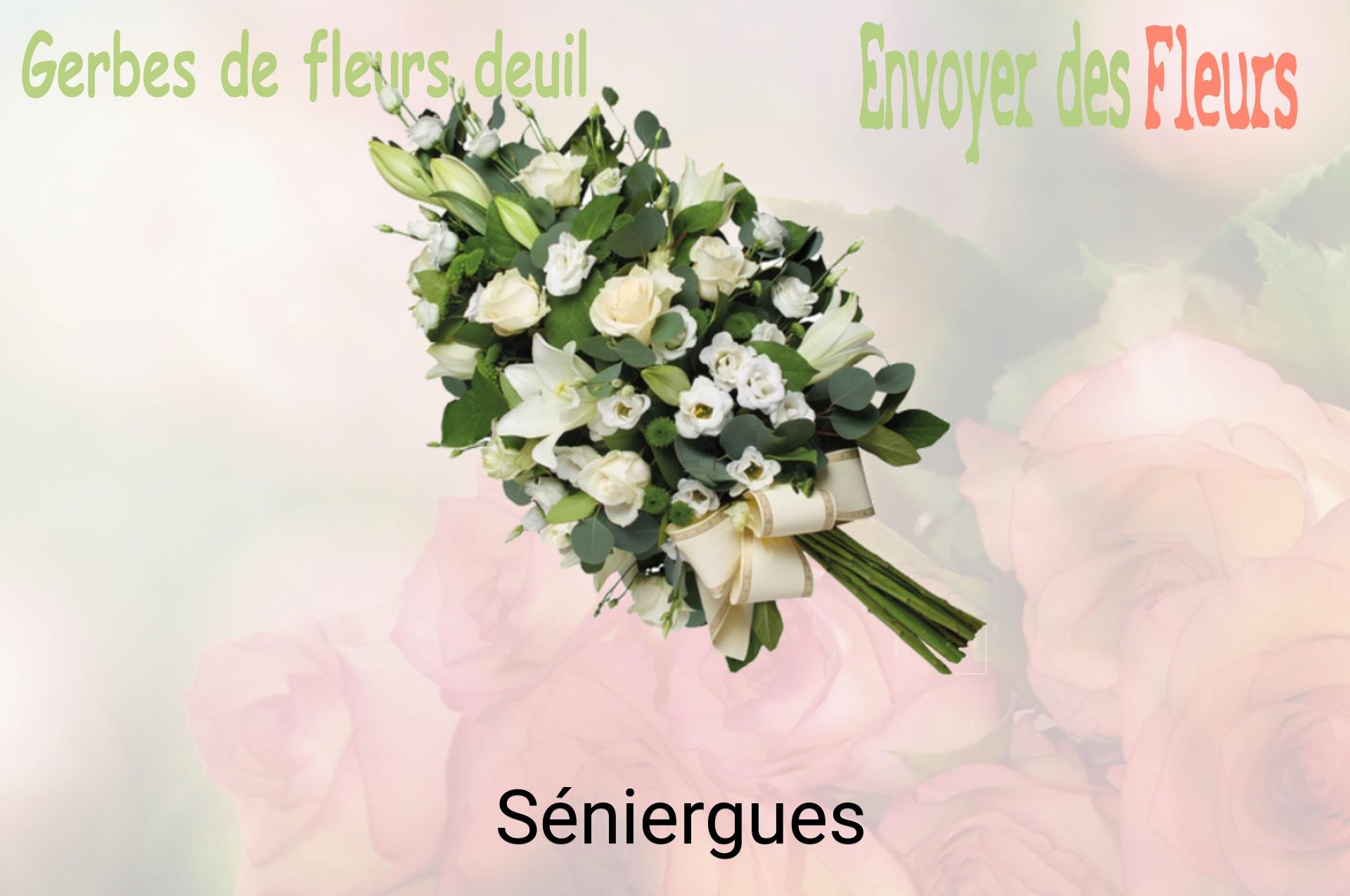 Gerbe de fleurs de deuil livrée à Séniergues